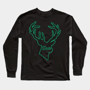 Green logo of a stag Long Sleeve T-Shirt